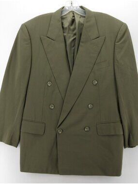 Ermenegildo Zegna Sport Coat 40 S Blazer Wool Double Breasted Italy *